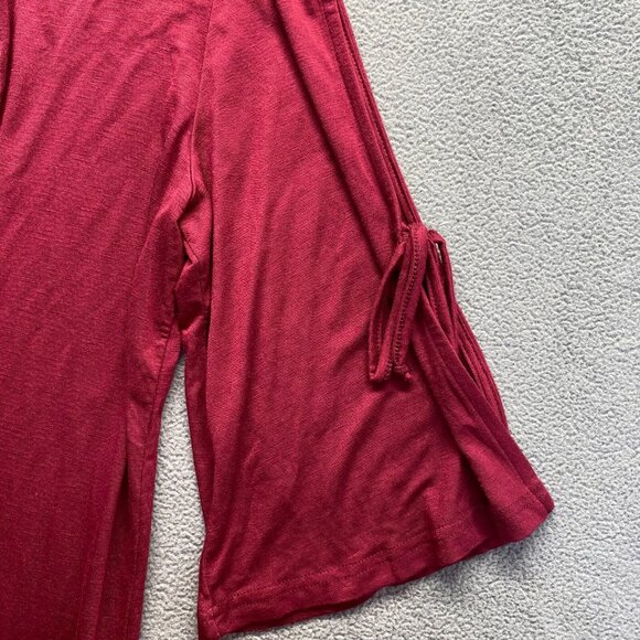 Suzanne Betro Shirt Top Women Size XL 3/4 Sleeve Relaxed,Pleated Front,Soft - Picture 10 of 12